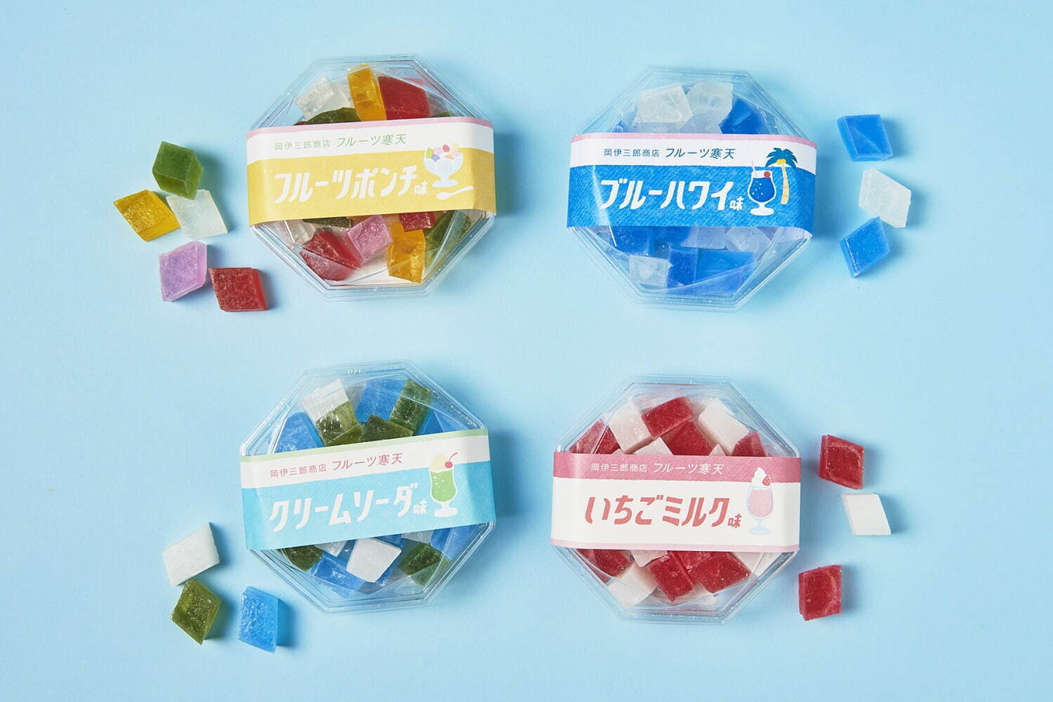 “食べる宝石”琥珀糖の菓子「フルーツ寒天」に ブルーハワイ味、炭酸水に入れて琥珀糖ソーダにも｜写真2