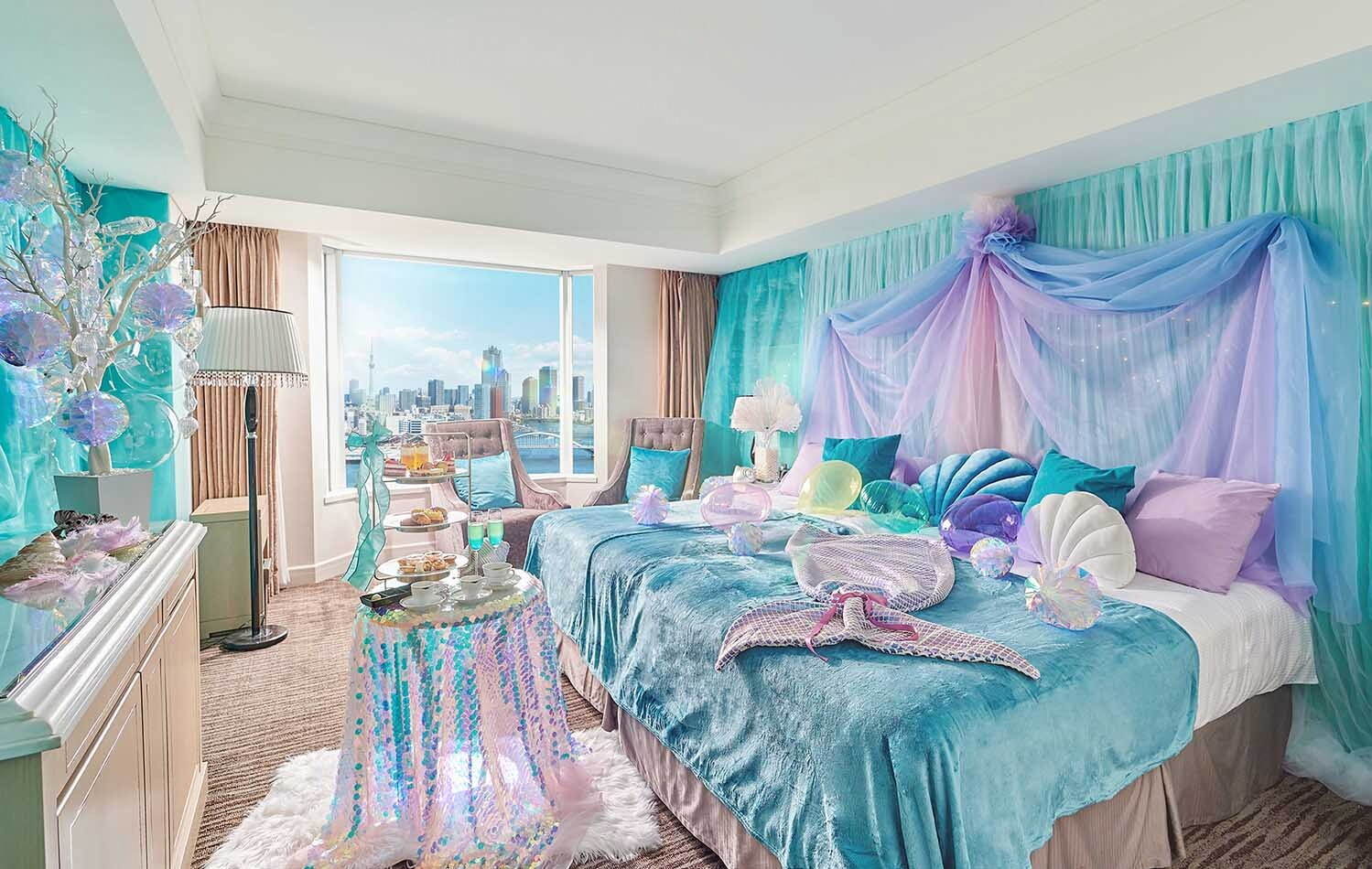 エメラルドグリーン｜ホテル インターコンチネンタル 東京ベイ、マーメイド気分で海の世界を楽しむ新コンセプトルーム