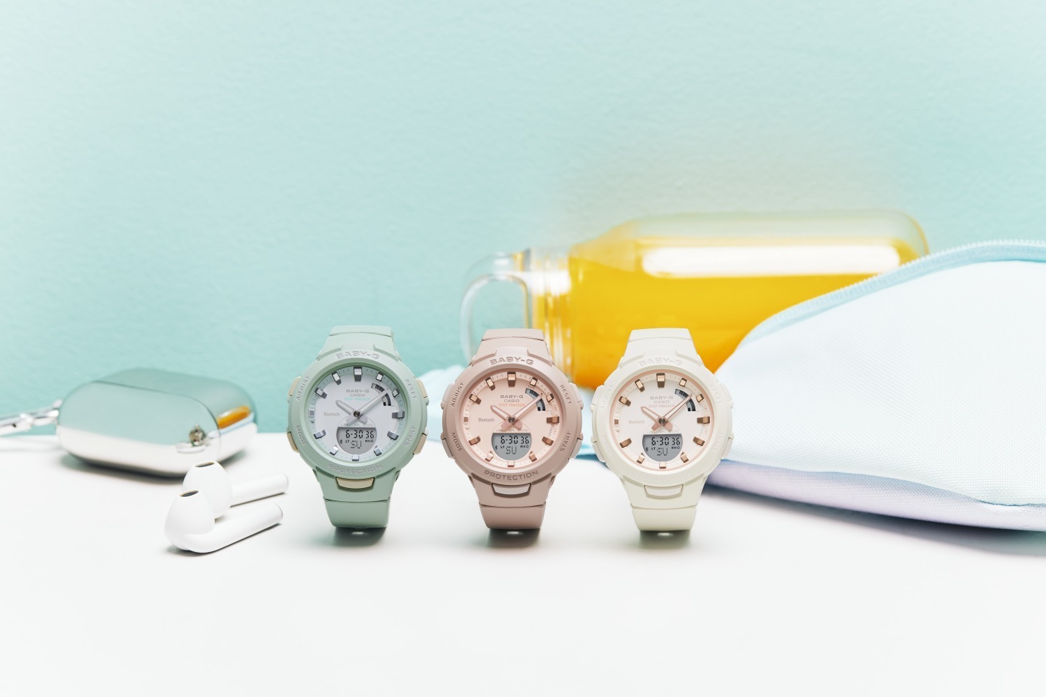 BABY-G「BSA-B100CS」“スマホ連携＆ヘルス管理”腕時計に
