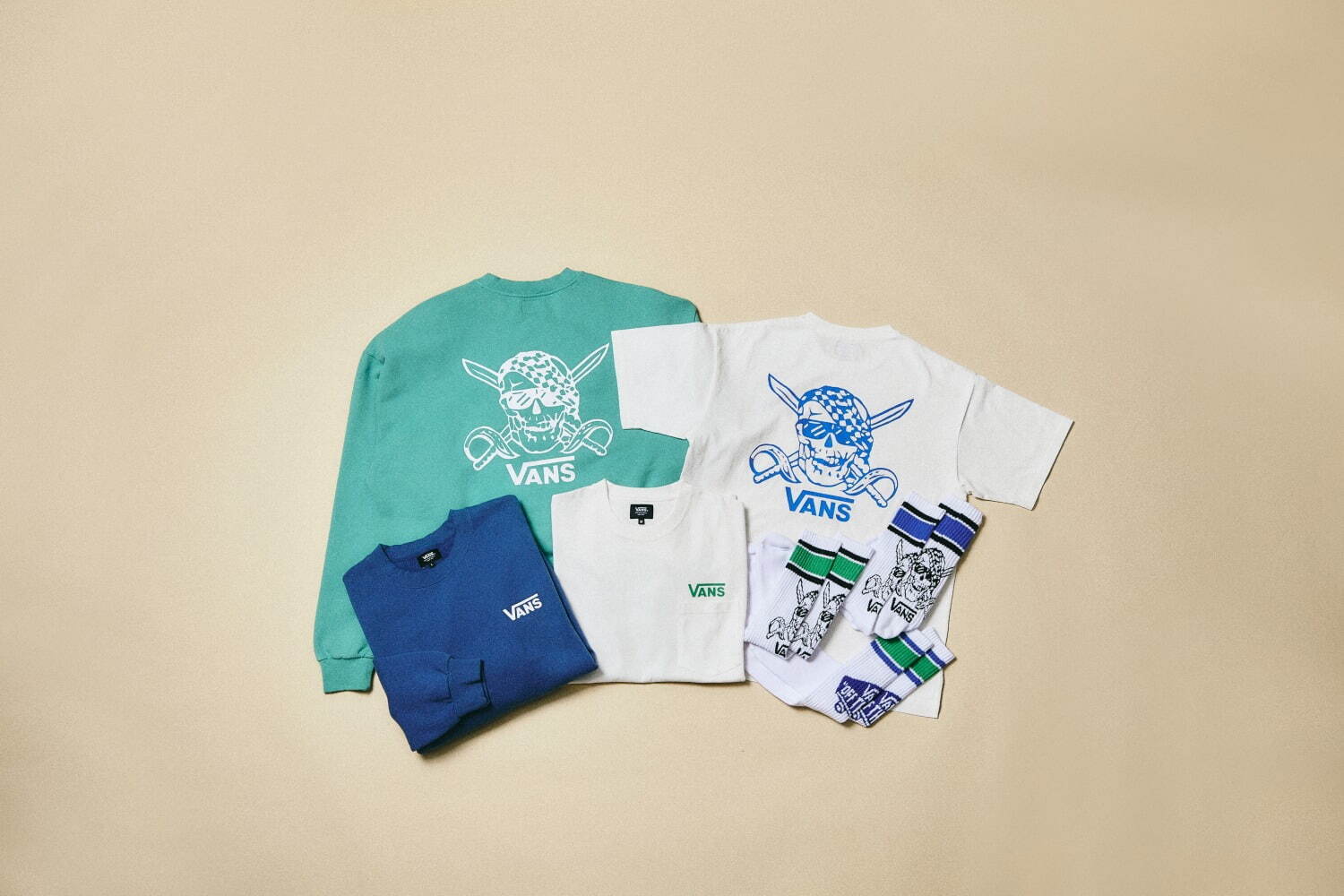 VANS　スカルソード　ビッグプリント　ナンバリングTシャツ　バンズ　ヴァンズ