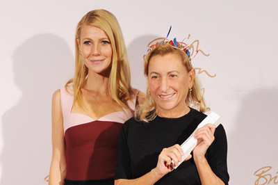 ケイト・モス｜ミウッチャ・プラダが2013年ブリティッシュ・ファッション・アワードで受賞