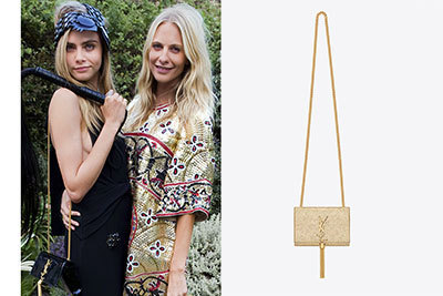 モデルのカーラも愛用、「YSL」が光るモノグラム・サンローラン2014年クルーズ新作カタログ