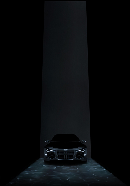 Audi×チームラボ、表参道で展覧会 - 全長約16mの巨大な滝を「Audi R8」に投影｜写真2