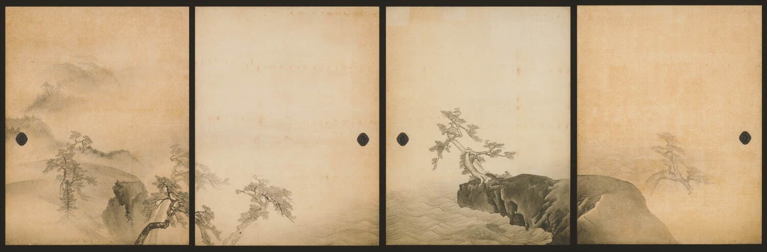 円山応挙《海辺老松図襖》(部分) 1787年(天明7) 東京国立博物館蔵［通期展示］
©Image:TNM Image Archives
