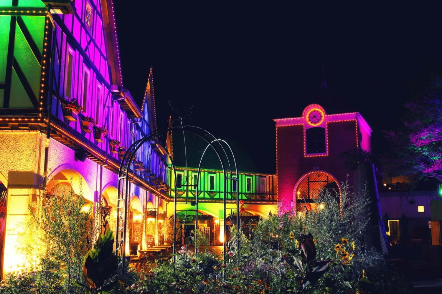 フラワーパーク(花庭園)｜神戸布引ハーブ園でイルミネーションイベント、ロープウェイでキラキラ空中散歩＆光輝く山上のハーブ園