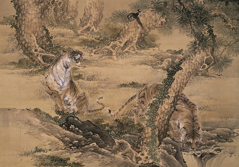 竹内栖鳳《松虎》1897年(明治30)頃　絹本・彩色　東京国立博物館［前期展示 10月6日(木)〜11月6日(日)］
Image: TNM Image Archives