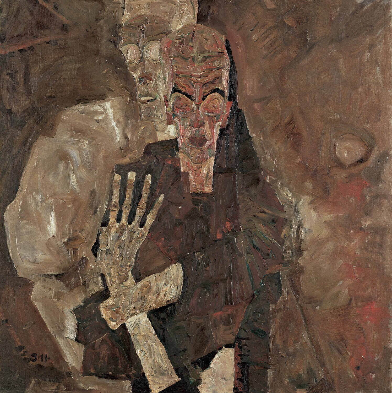 エゴン・シーレ 《自分を見つめる人II (死と男)》 1911年 レオポルド美術館蔵
Leopold Museum, Vienna