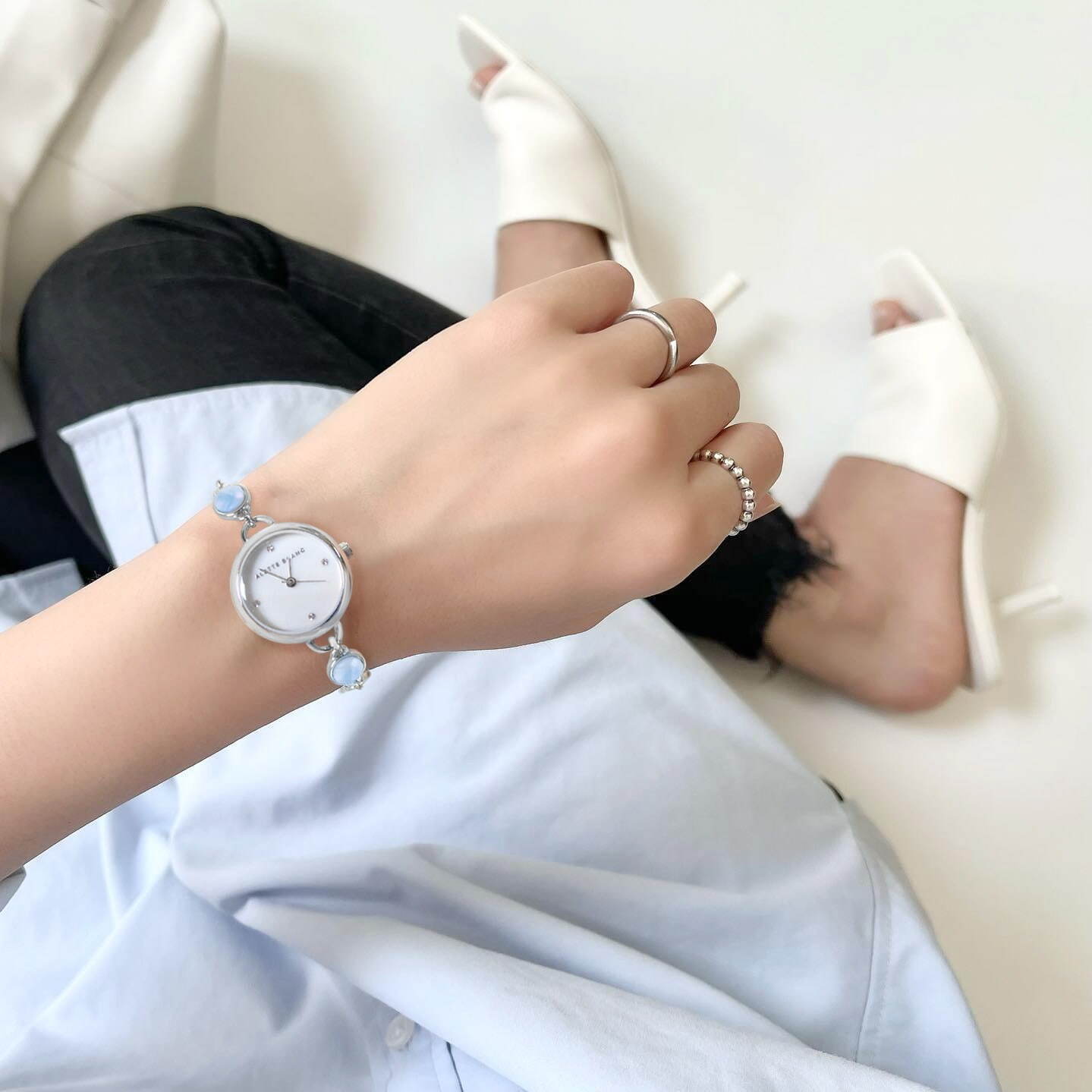 アレットブラン“キャンディ”イメージのブレスレット腕時計、ミントティーやフランボワーズカラー｜写真11