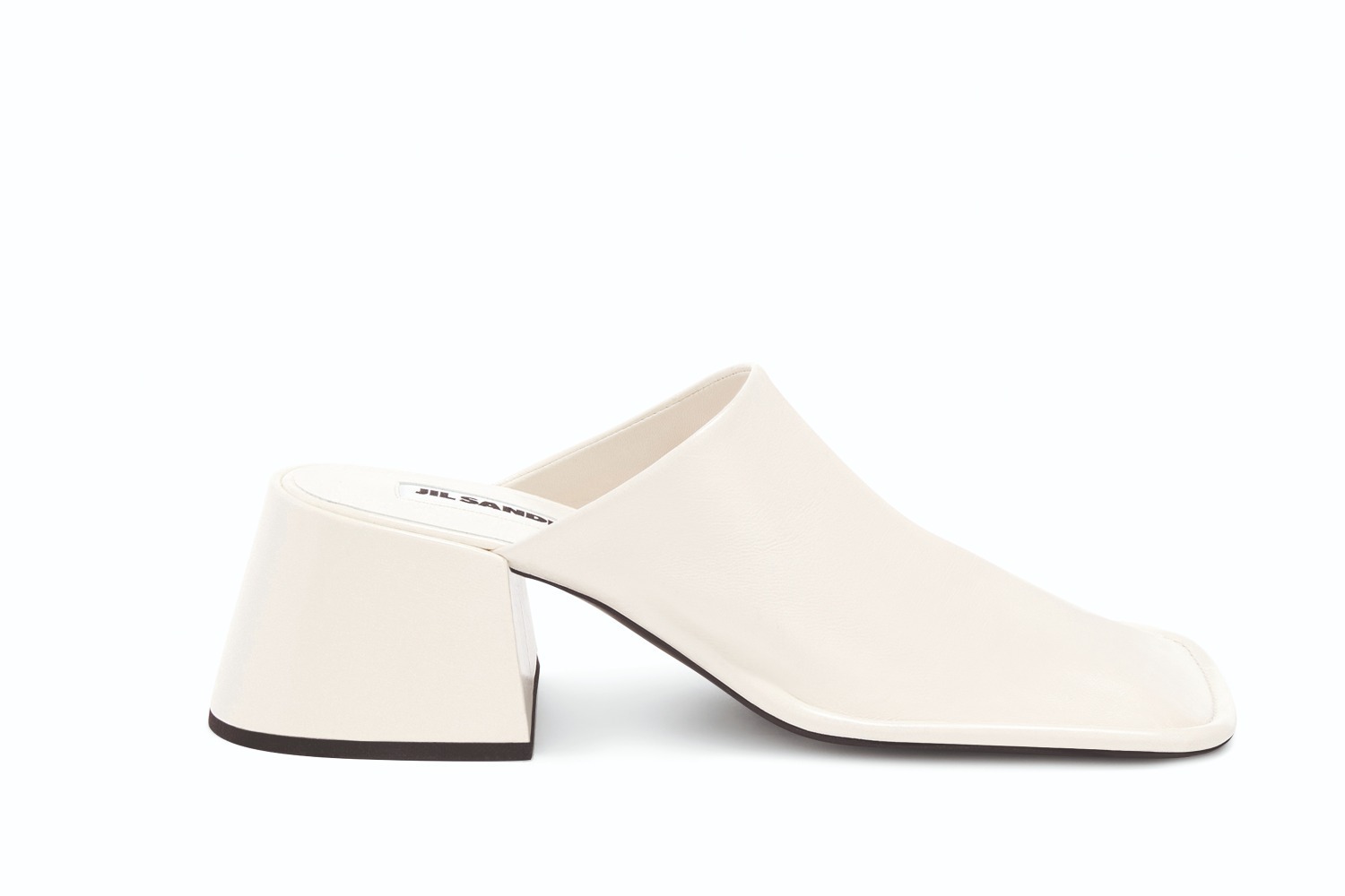 【完売必至】ジルサンダー■スクエアトゥスリングバックシューズ Jil Sander スリングバック レザーシューズ | ブラック