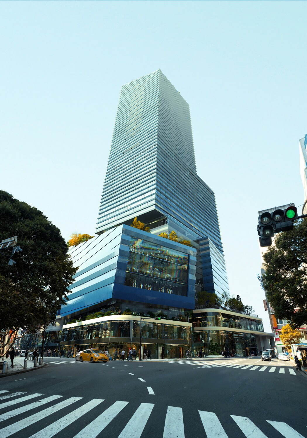 Shibuya Upper West Project 近景 (Image by Mir, Copyright Snøhetta and NIKKEN SEKKEI LTD 提供 東急株式会社)