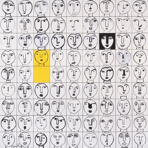 猪熊弦一郎《顔80》1989年　丸亀市猪熊弦一郎現代美術館蔵