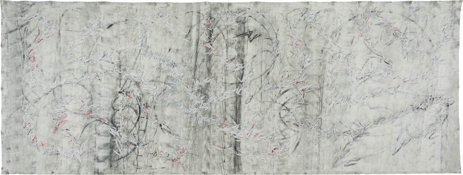 エンリコイサム大山《FFIGURATI #89》2013-14年 2110×5670mm アクリル性エアロゾル塗料・アクリル性マーカー・ラテックス塗料・墨・キャンバス
Courtesy of Takuro Someya Contemporary Art