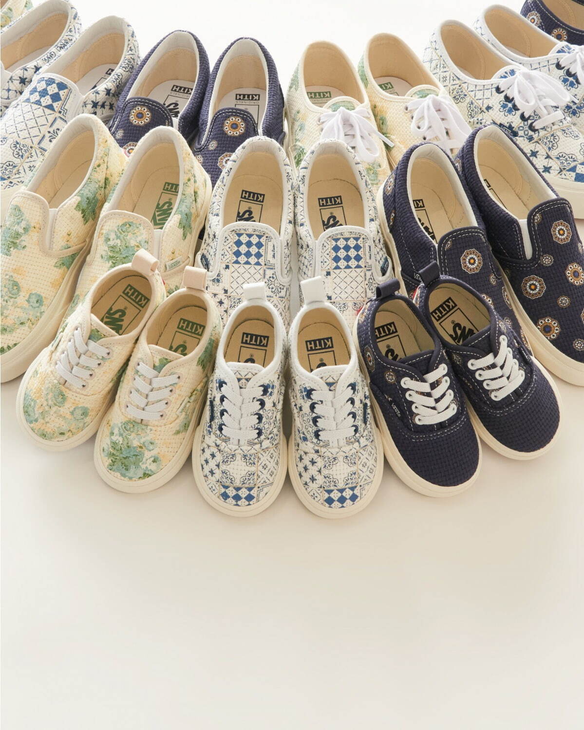 KITH×Vans Vaultのスニーカー、花柄やタイル模様のオーセンティック＆クラシックスリッポン｜写真3