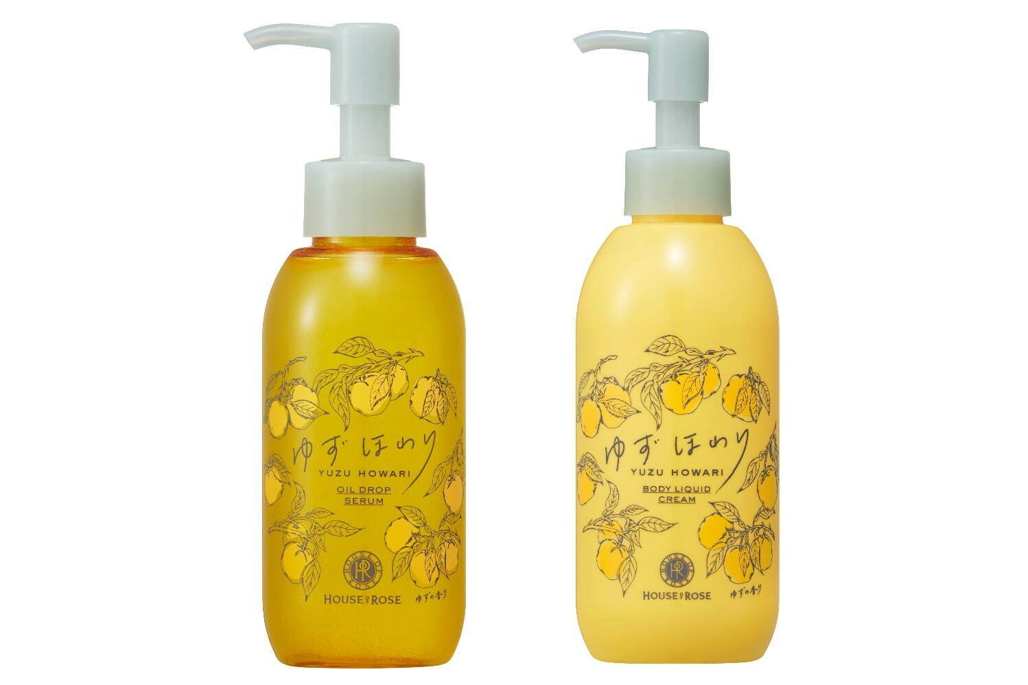 左から) オイルドロップセラム 120mL 2,750円
ボディリキッドクリーム 200mL 2,200円