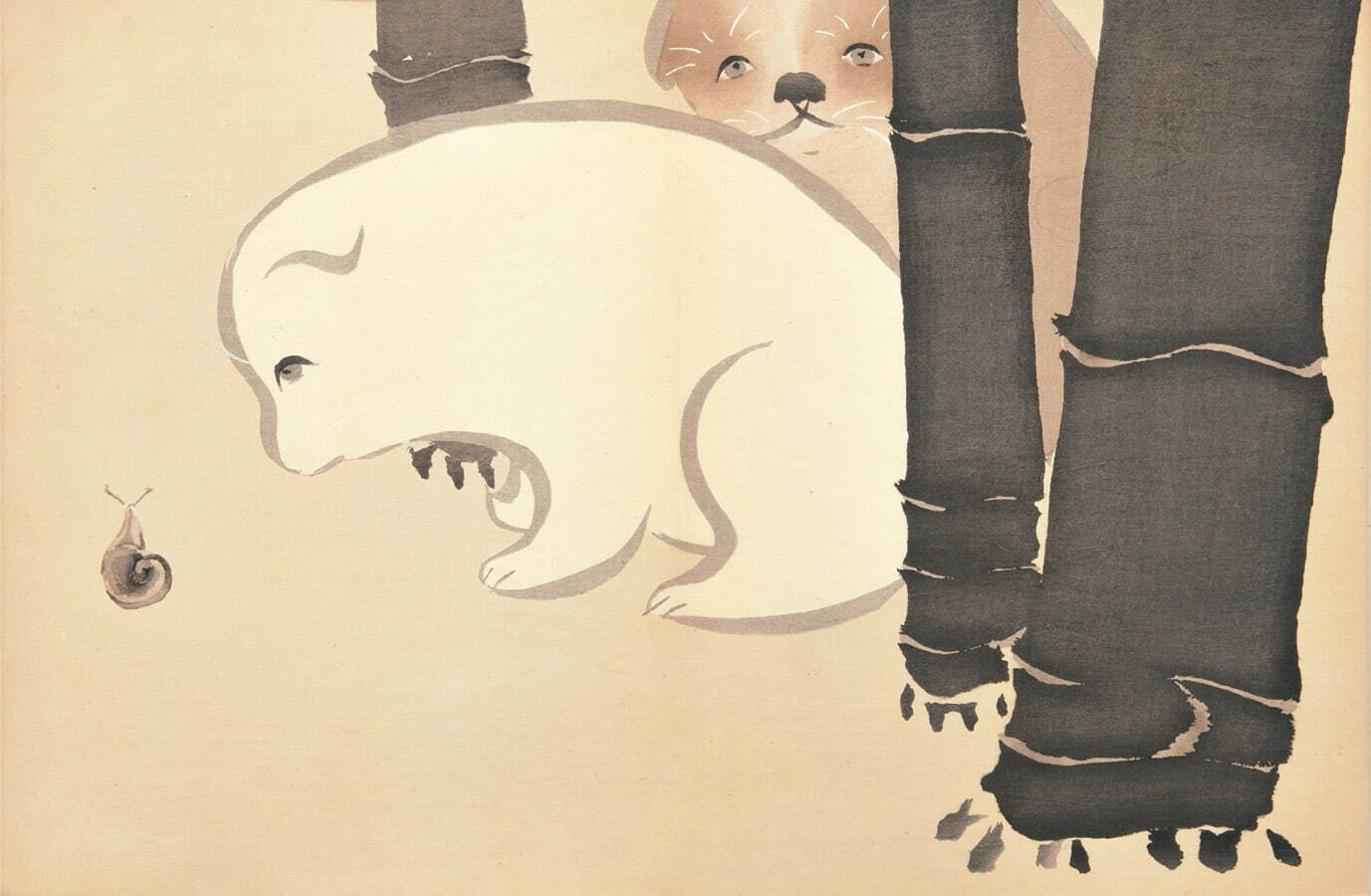 神坂雪佳『百々世草』より「狗児」 1909-10年(明治42-43)刊 紙本木版多色摺 細見美術館蔵