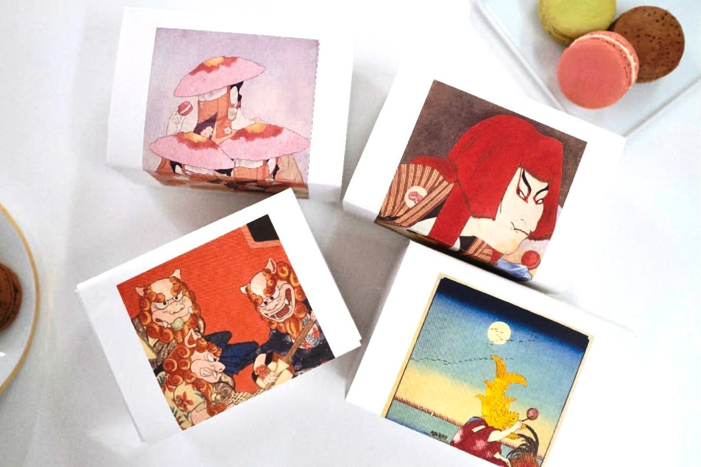 ピエール・エルメ“浮世絵”デザインの「マカロンボックス」歌川国芳の浮世絵を“マカロン”でアレンジ｜中部国際空港