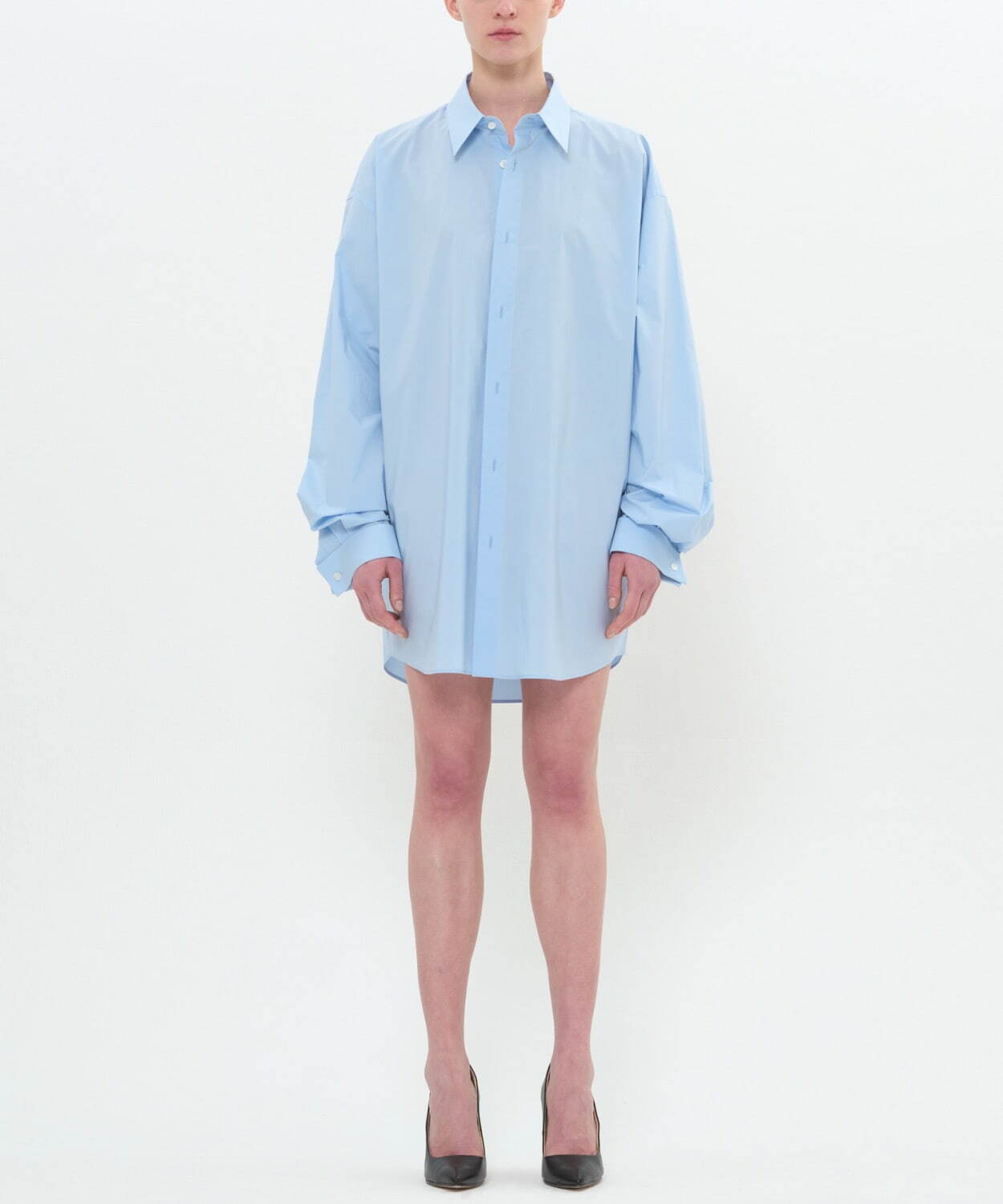 Sax French Cuffs Double Buttonhole Oversized Shirt  44,000円