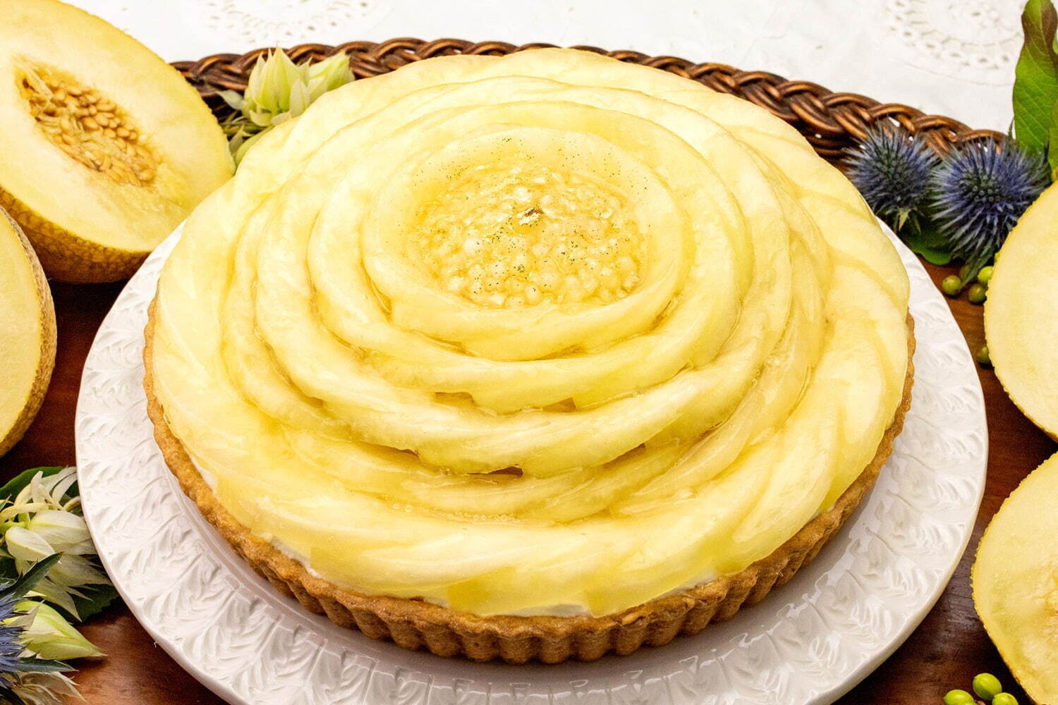 キル フェ ボンから希少な島根県産メロン「ゴールデンパール」の限定タルト、1ホールに約2玉分を使用