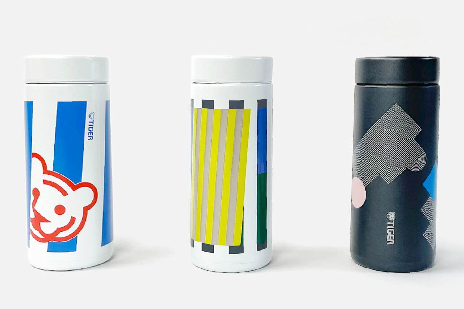 パピエ ティグル×タイガー魔法瓶の真空断熱ボトル、フランスと日本の虎が出会った限定デザイン