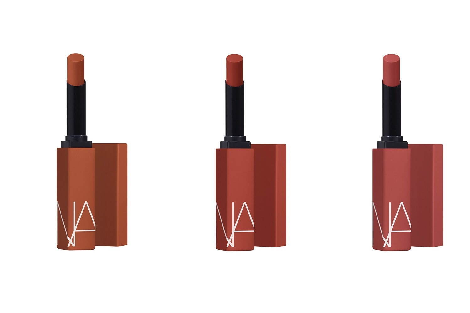 左から)NARS パワーマット リップスティック 101、102、112 各4,290円＜新商品＞