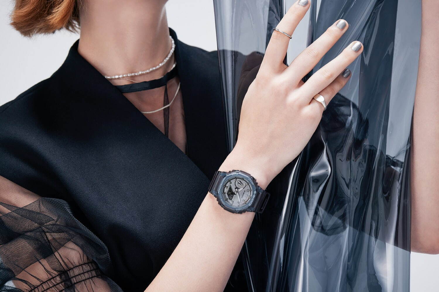 G-SHOCK“ペールトーン”のスケルトン腕時計、コンパクトな八角形ケースモデル｜写真7