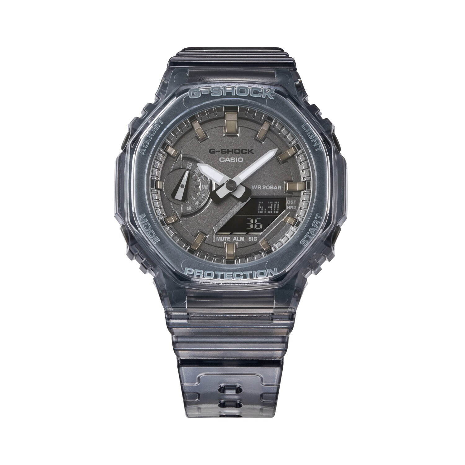 G-SHOCK“ペールトーン”のスケルトン腕時計、コンパクトな八角形ケースモデル｜写真6