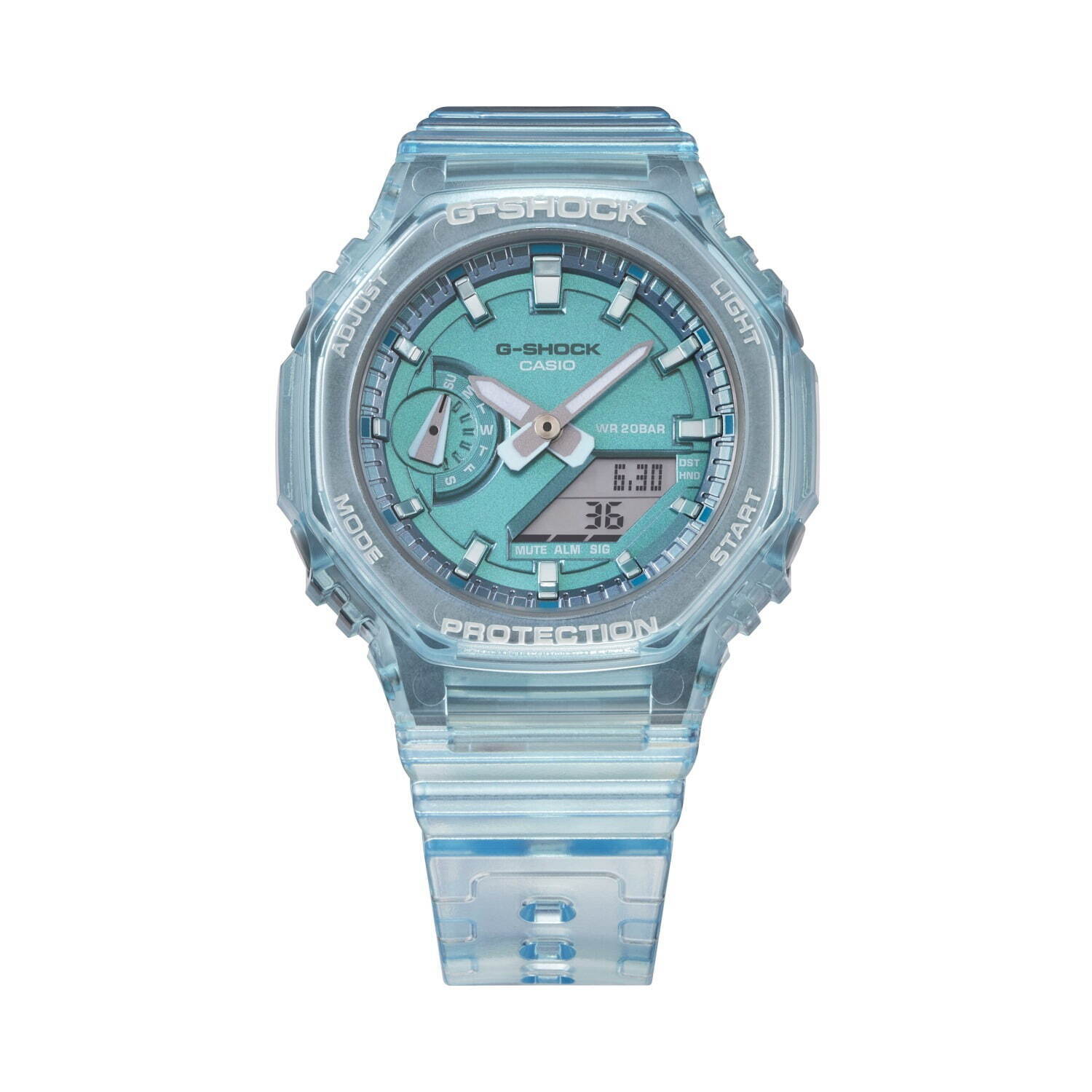G-SHOCK“ペールトーン”のスケルトン腕時計、コンパクトな八角形ケースモデル｜写真8