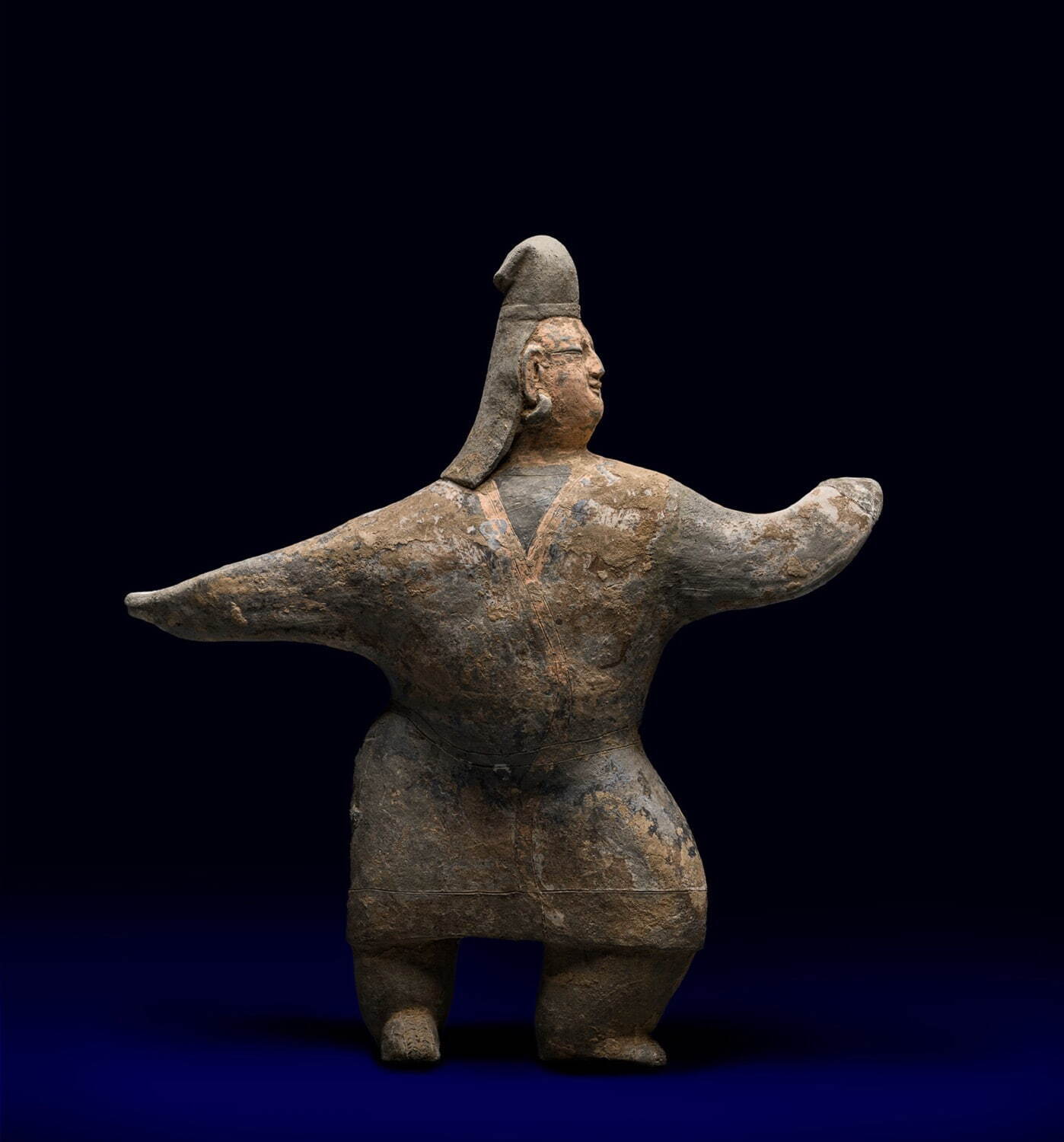 舞人俑 6世紀 加彩灰陶 個人蔵