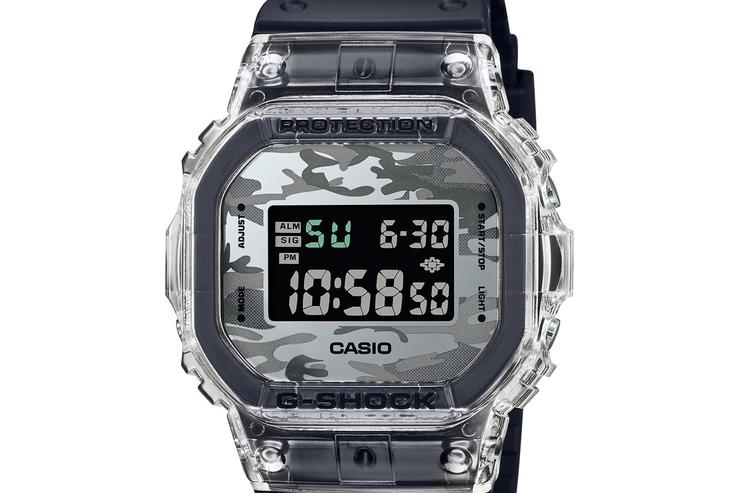 G-SHOCKスケルトン腕時計、ネオンカラーを効かせたスクエア型＆三つ目 