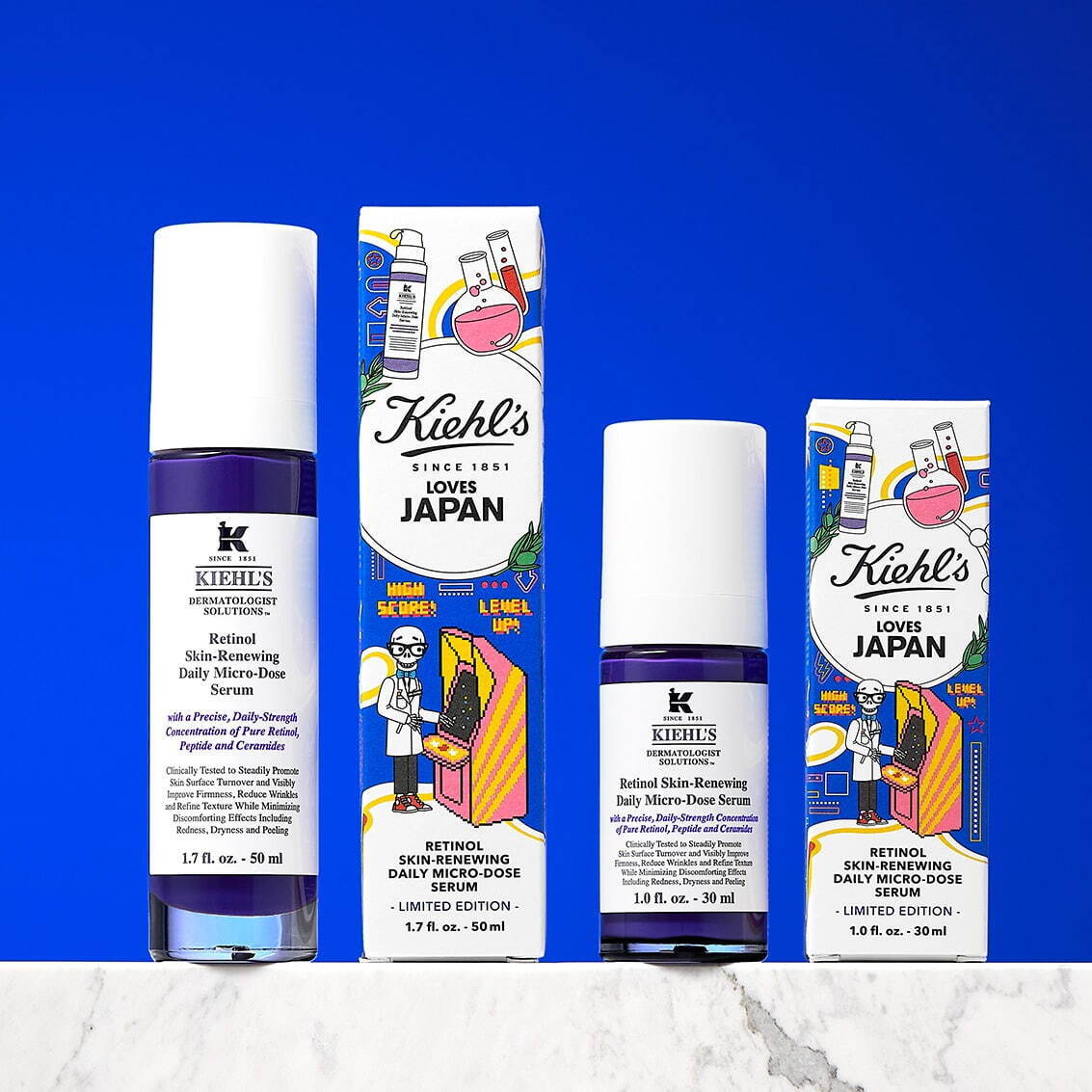 キールズ DS RTN リニューイング セラム「KIEHL’S LOVES JAPAN」限定エディション 30mL 7,920円/50mL 11,330円