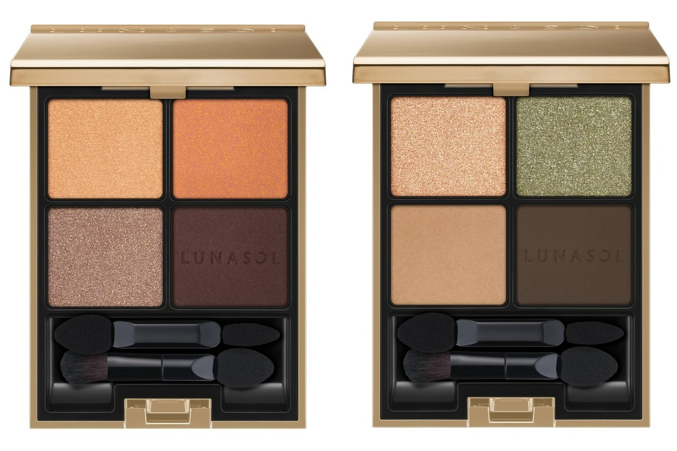 ルナソル2022年秋コスメ、「天然石」モチーフ“ガーネット＆クォーツ”イメージの4色アイパレ