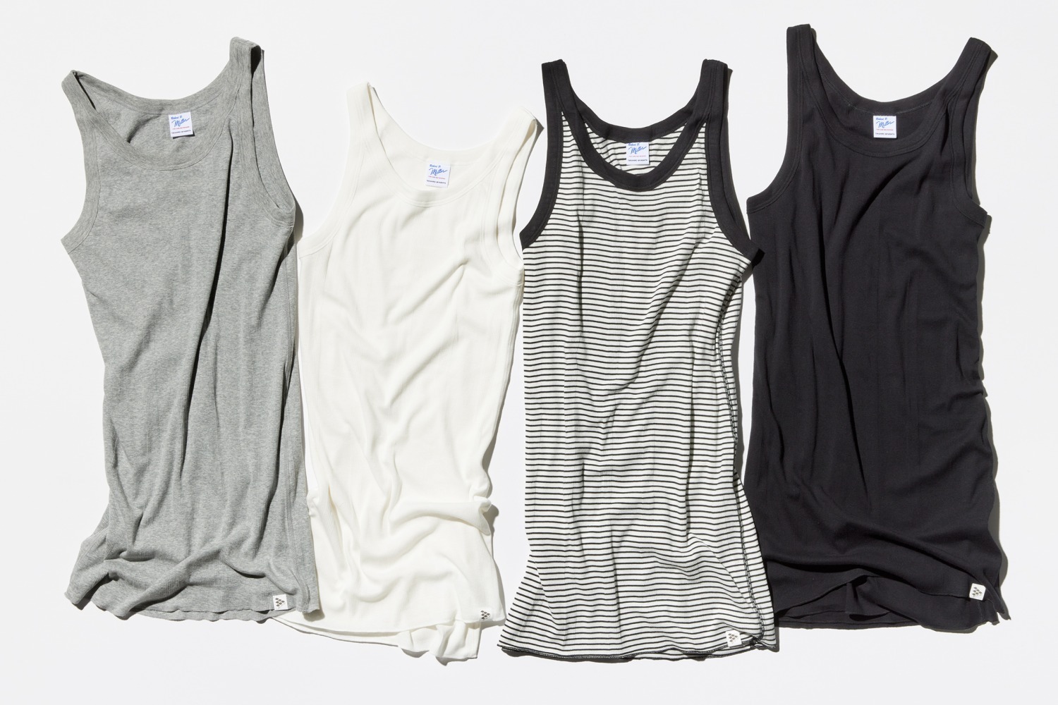 ミラー×宮下貴裕×ビーアット トウキョウのタンクトップ、定番「パネルリブ」をロング丈＆2重にアレンジ