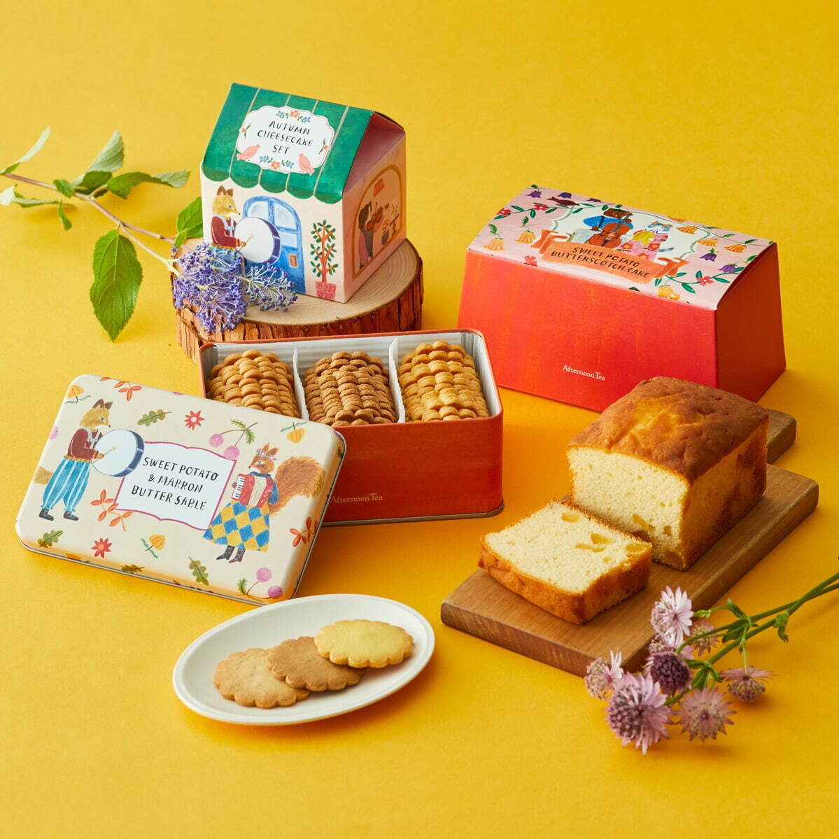 アフタヌーンティー・ティールーム“さつまいも＆栗”の秋限定焼き菓子、マロングラッセ風ミルクティーも｜写真2