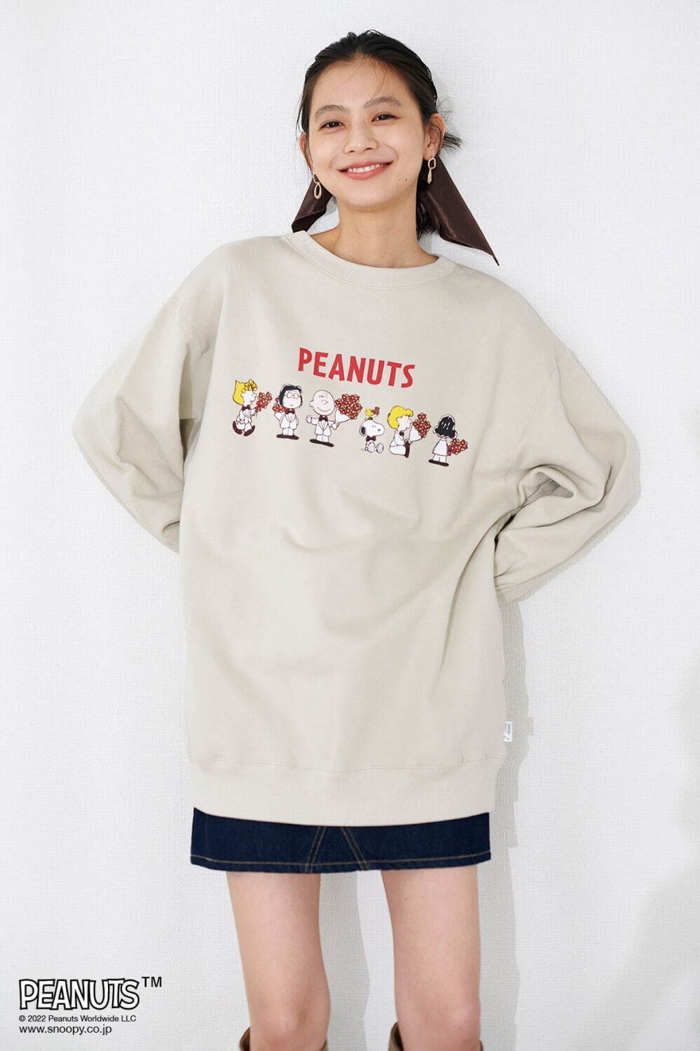 snidel snoopy スウェット トレーナー