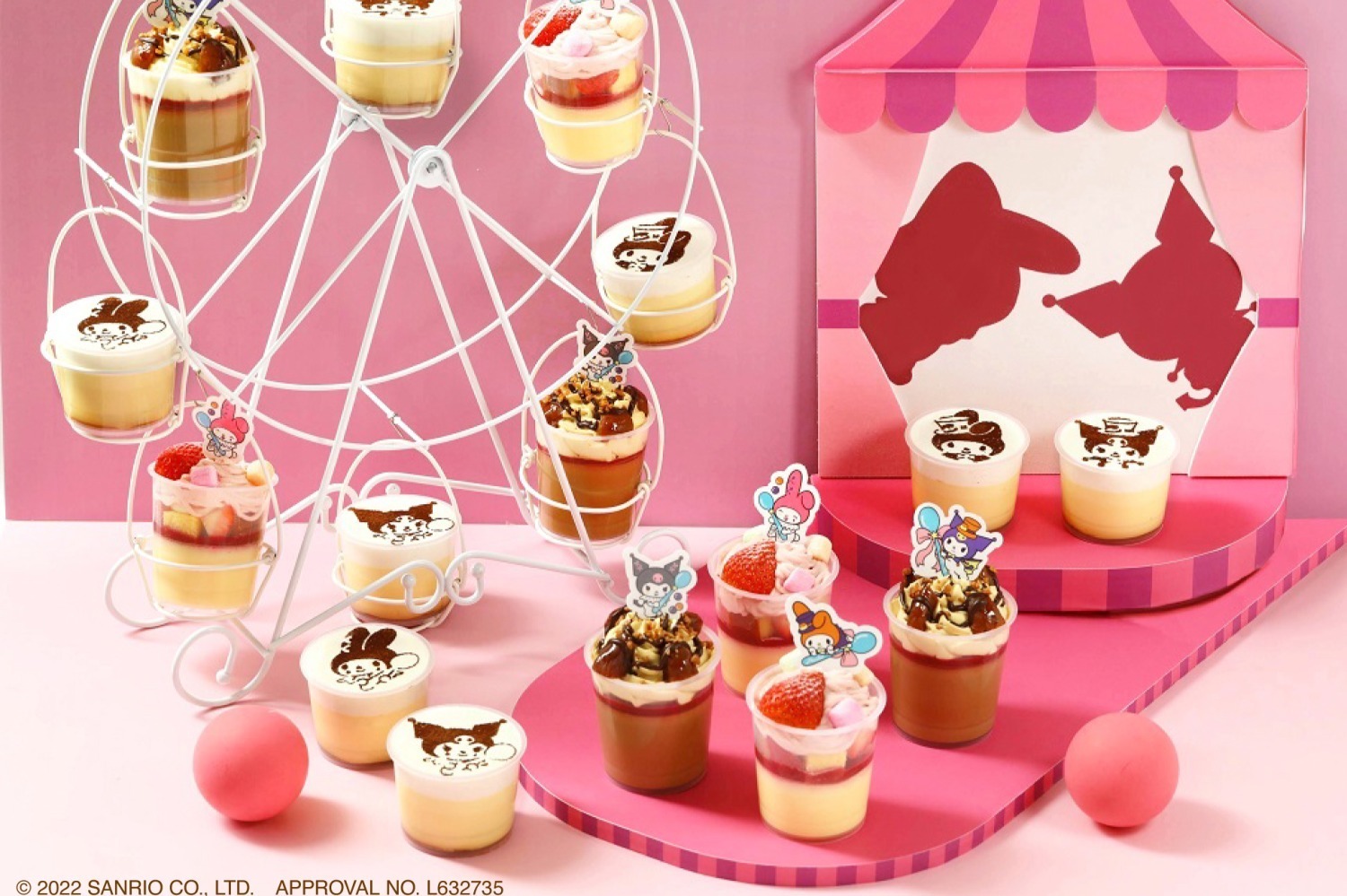 パステル×サンリオ・マイメロディ＆クロミ「なめらかプリン」イチゴやマロンクリームを飾った限定スイーツ