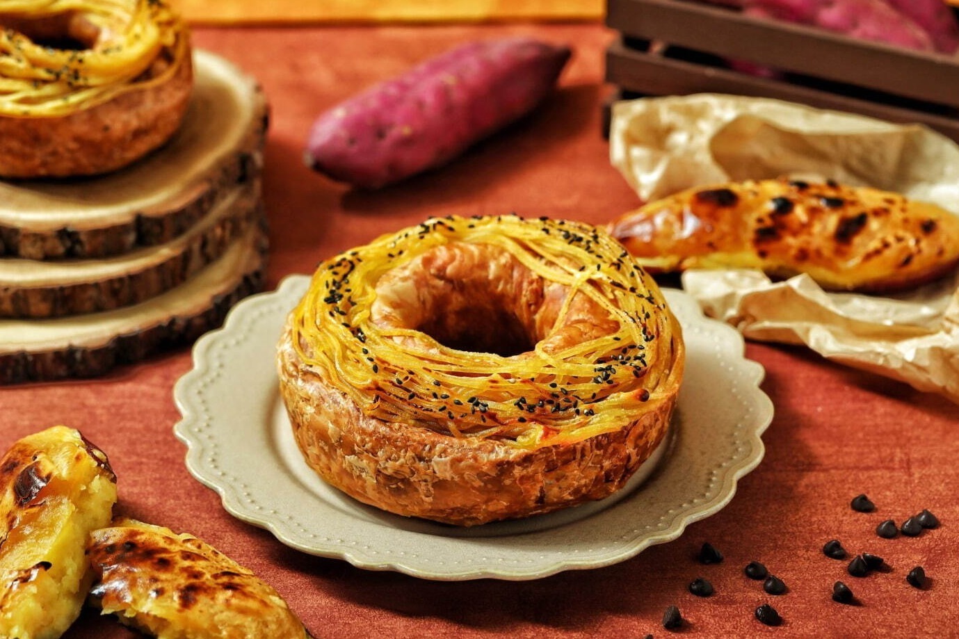 ”まるでスイートポテト”さつま芋ペーストたっぷり限定チョコリング、ハートブレッドアンティークで