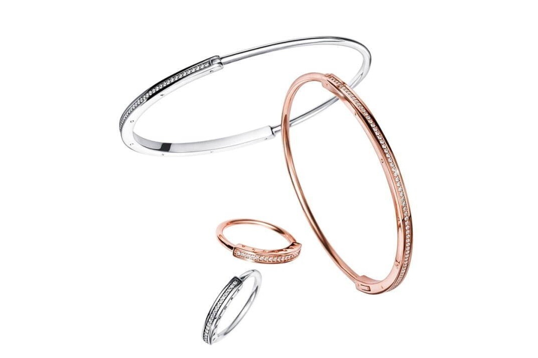 キュービックジルコニア｜パンドラ”パヴェ”が煌めく新作ジュエリー、華奢なバングル＆リングや2連サークルネックレス