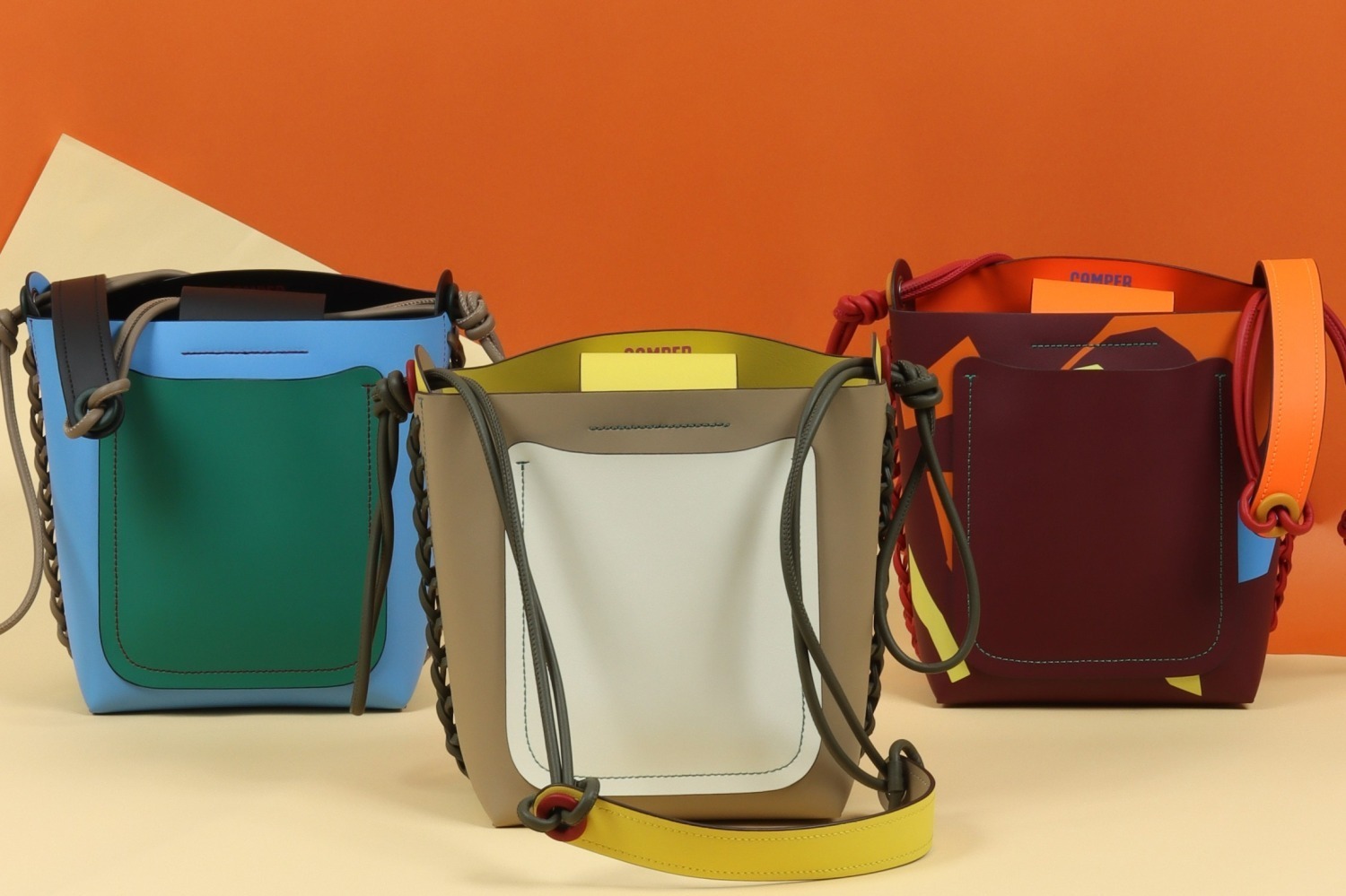 CAMPER　ショルダーバッグ　マルチカラー　水玉　花　パッチワーク CAMPER ショルダーバッグ マルチカラー 水玉 花 パッチワーク