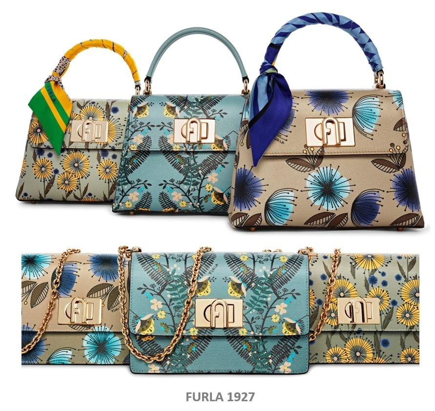 フルラのアイコンバッグ「フルラ 1927」フローラルプリントの