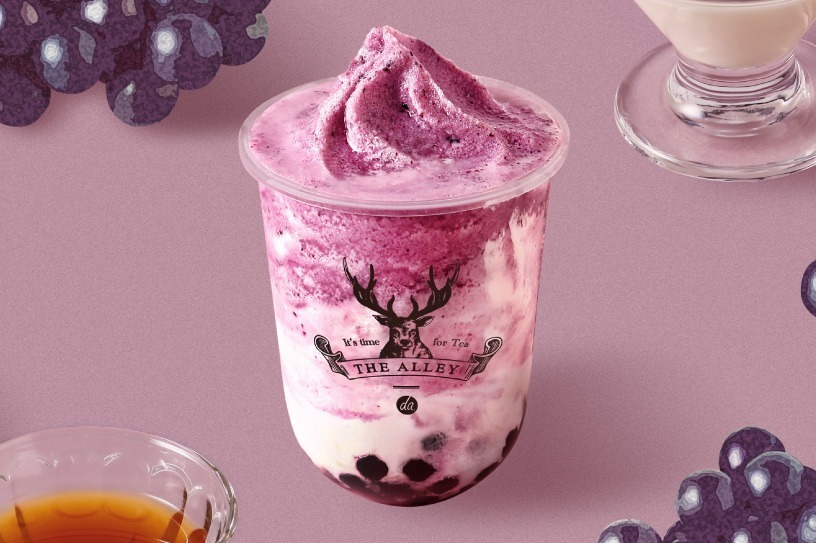 台湾ティー専門店「ジ アレイ」の新作「葡萄ティーグルト」紅茶×ヨーグルトの限定ドリンク第2弾