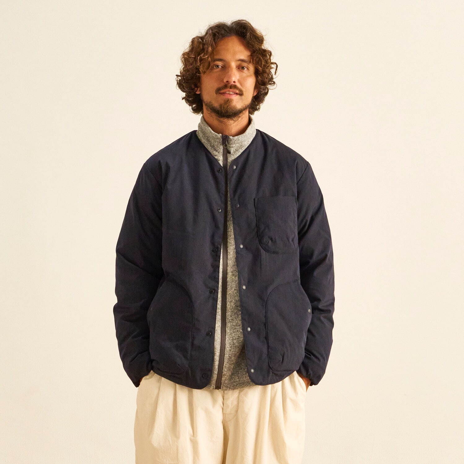 TAKIBI RIPSTOP DOWN CARDIGAN 33,000円