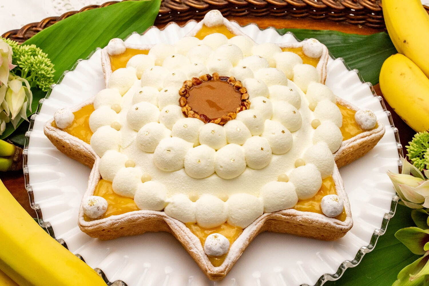 キル フェ ボン福岡「極撰バナナとふわふわクリームのタルト」