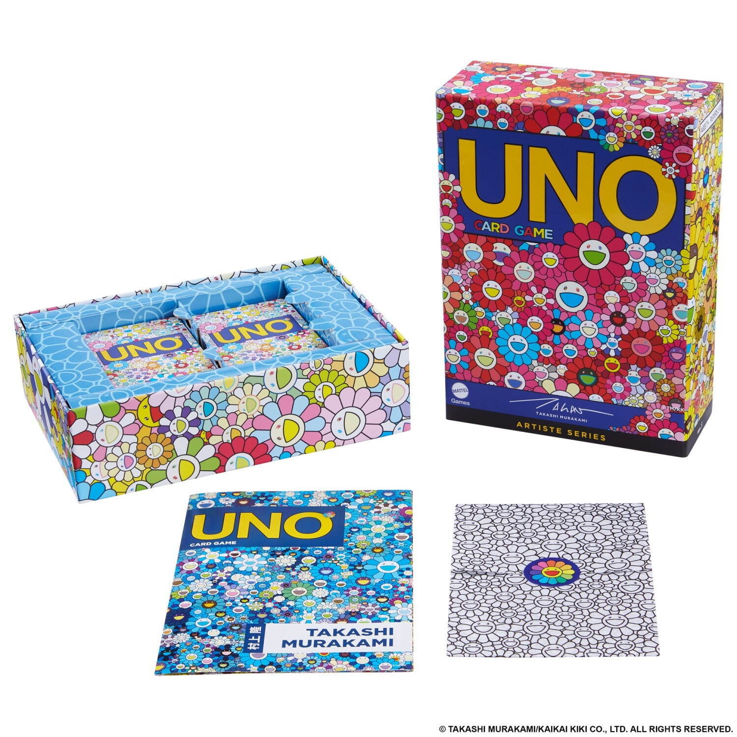 村上隆デザインの「UNO」“お花”など代表作をカードに、ポスターになる 