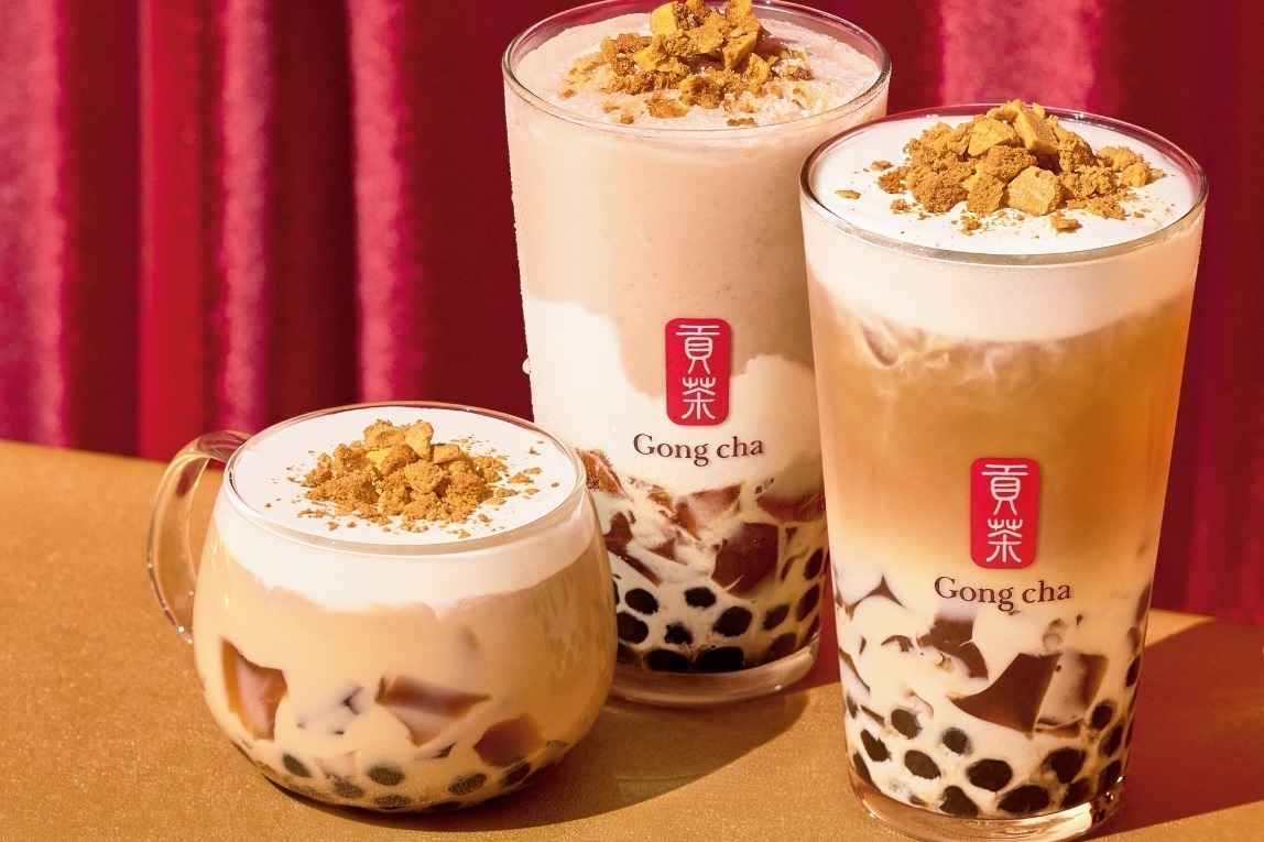 ゴンチャ“ぷるぷる”紅茶ゼリー入り「クイーンズ ミルクティー」塩味ミルクフォームで贅沢リッチに