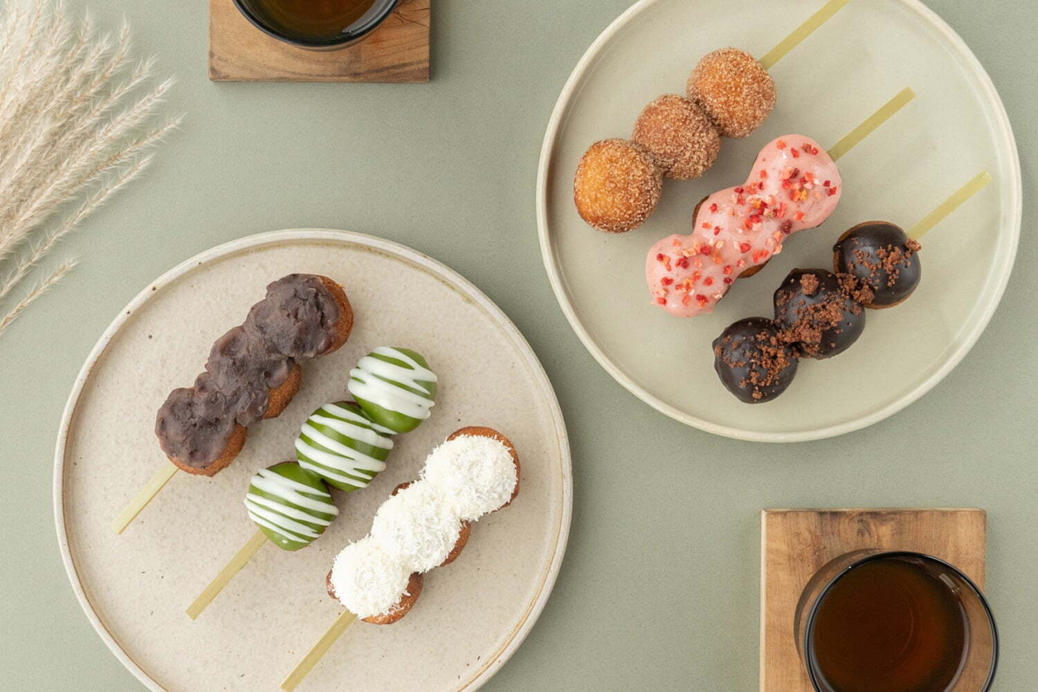 ドーナツ｜京都コエ ドーナツ新作は“もちもち”食感「お団子ドーナツ」京抹茶チョコレート＆ストロベリー味