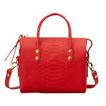 イル ビゾンテ新作“パイソン柄”型押しレザーのボストンバッグや財布、美しい立体感｜写真2