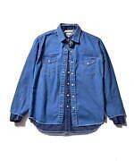 MINEDENIM X OLDPARK コラボ ライダースシャツ レイヤードシャツ