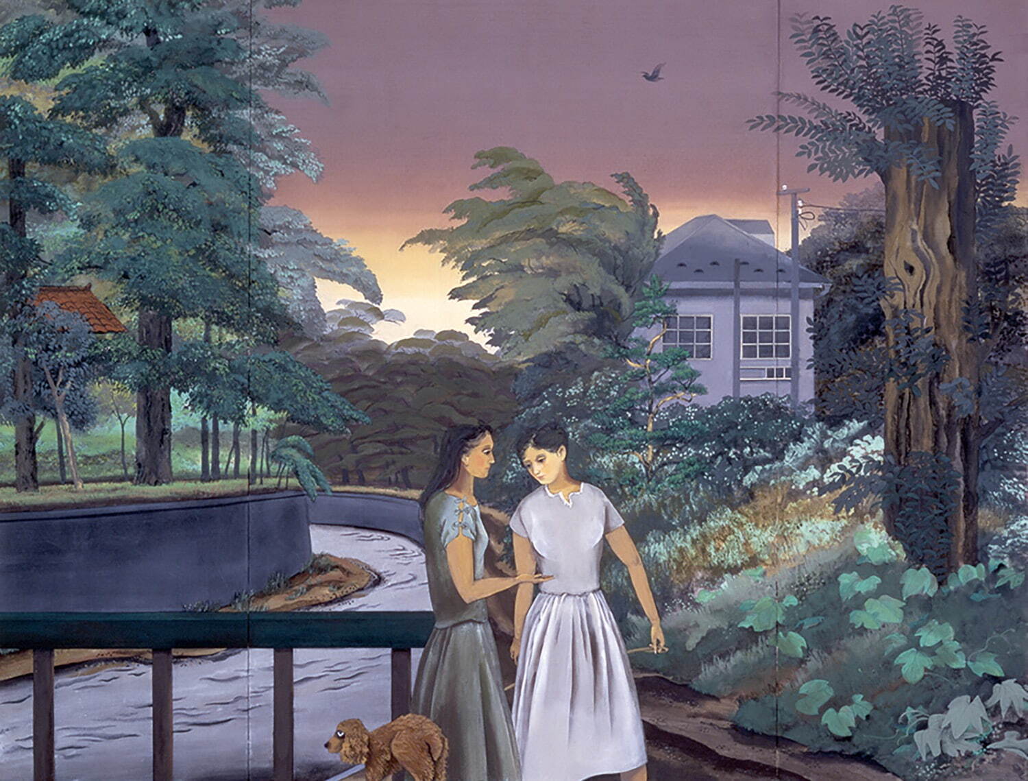 日本画家・稗田一穂の回顧展が和歌山県立近代美術館で、鳥や風景