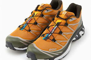 サロモン×アンドワンダーのコラボスニーカー、キャメルカラーの「XT-6」など