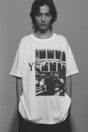 Y's“白黒写真”のコラージュプリントTシャツ、表参道店限定で 